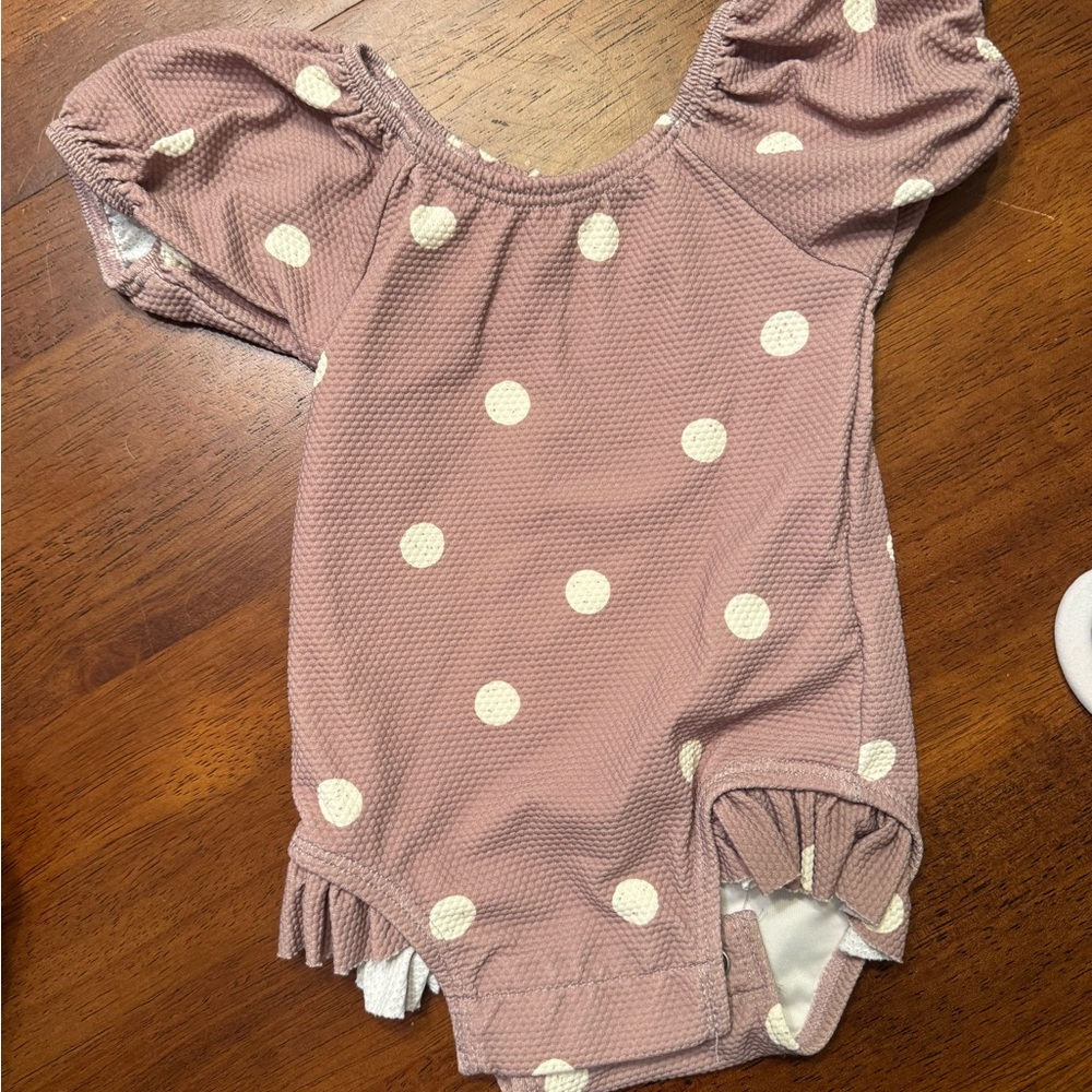 Quincy Mae Pink and White One Piece Swimwear